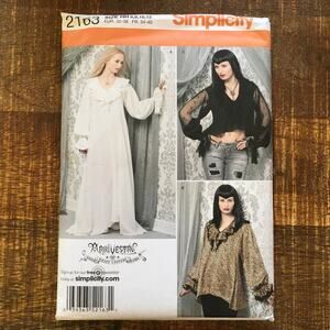 Simplicity SEwing Pattern 2163 Women’s ARkivestry Haunt Couture Vampiress Ruffle